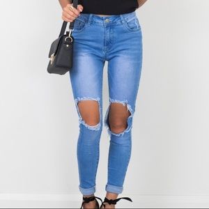 Showpo Courts Mid Wash Jeans